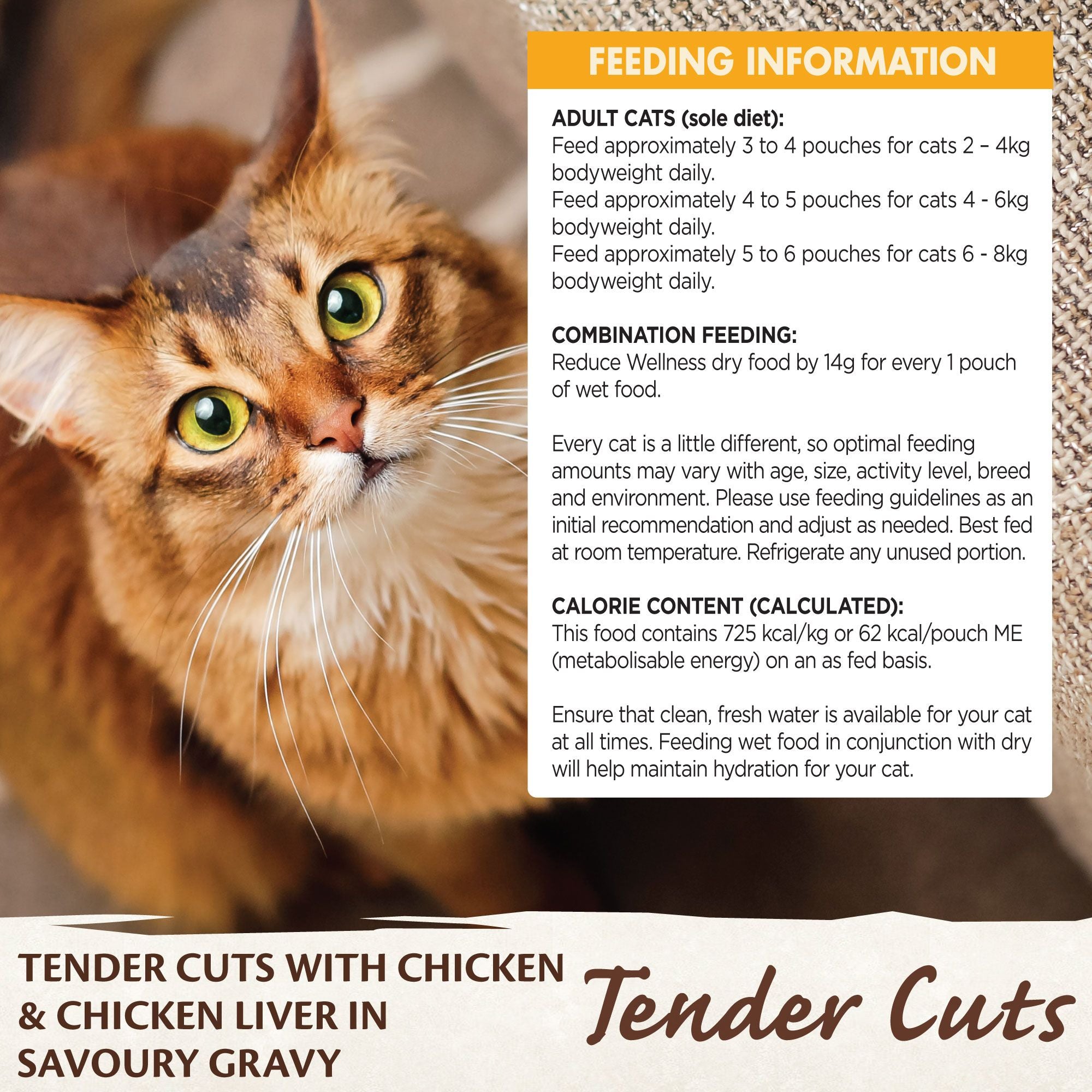 Wellness Core Wet Cat Food Tender Cuts With Chicken & Chicken Liver In Savoury Gravy