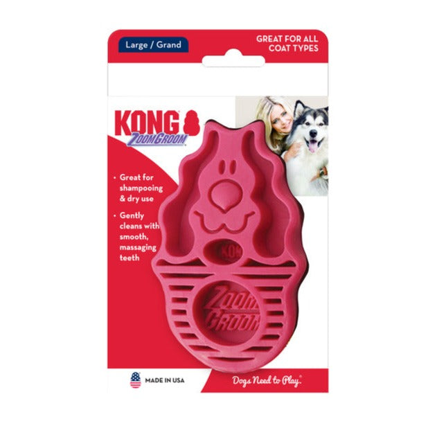KONG Dog Toys ZoomGroom Large Raspberry