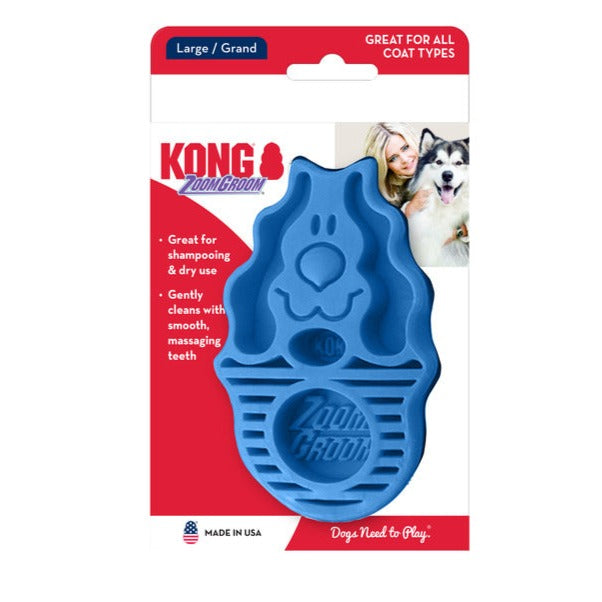 KONG Dog Toys ZoomGroom Large Boysenberry
