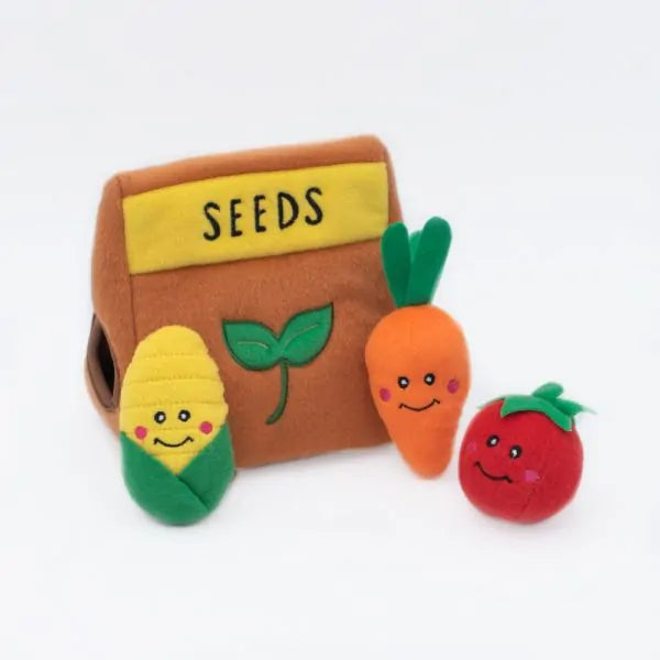 Zippy Paws Dog Toys Plush Burrow - Seed Packet 02