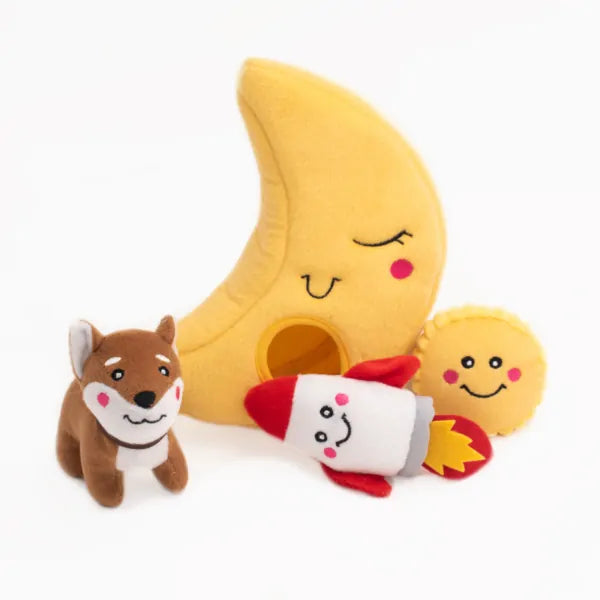 Zippy Paws Dog Toys Plush Burrow - To the Moon 03