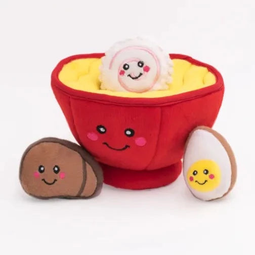 Zippy Paws Dog Toys Plush Burrow - Ramen Bowl 01