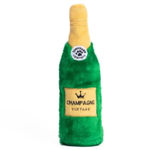 Zippy Paws Dog Toys Plush Happy Hour Crusherz Champagne