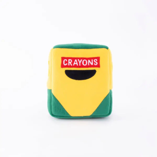 Zippy Paws Dog Toys Plush Burrow - Crayons 04