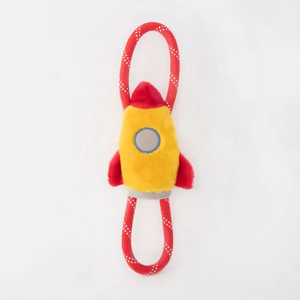 Zippy Paws Dog Toys Plush RopeTugz - Spaceship 01