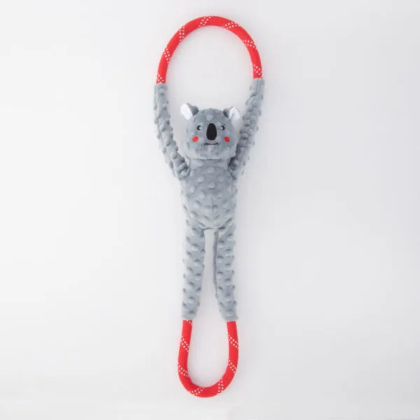 Zippy Paws Dog Toys Plush RopeTugz - Koala 01