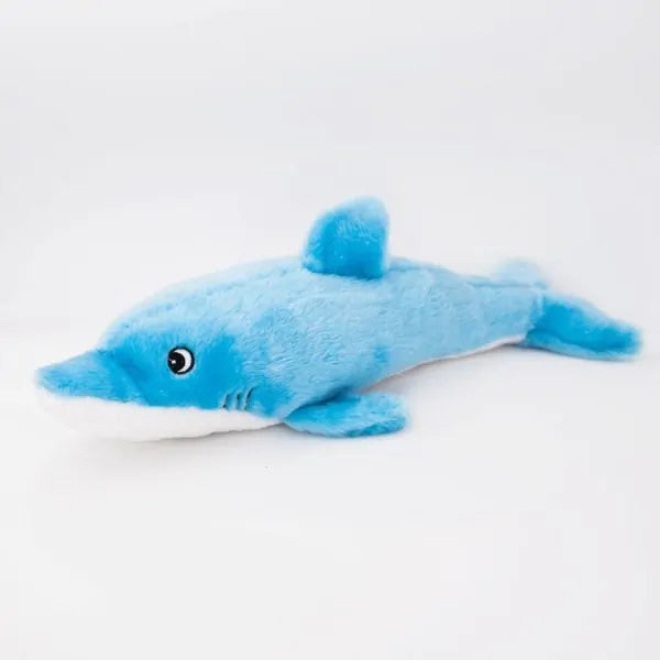 Zippy Paws Dog Toys Plush Jigglerz - Dolphin 01