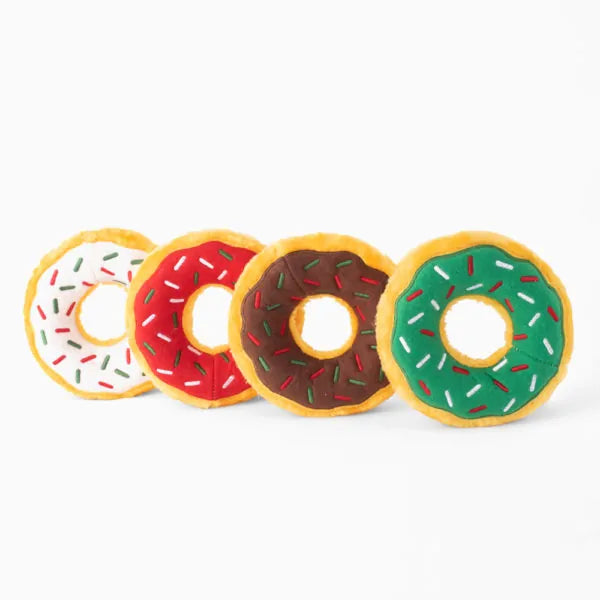 Zippy Paws Dog Toys Plush Donutz Holiday Gift Box