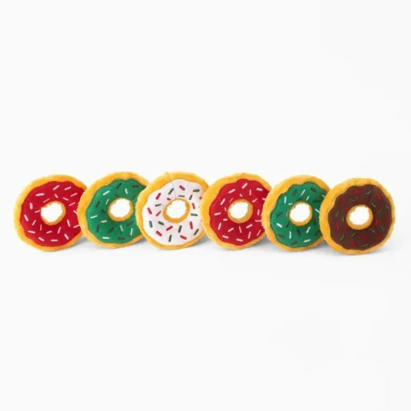 Zippy Paws Dog Toys Plush Donutz Mini Holiday Gift Box 02
