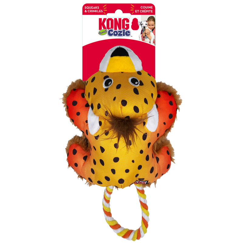 KONG Dog Toys Cozie Tuggz Cheetah Small/Medium