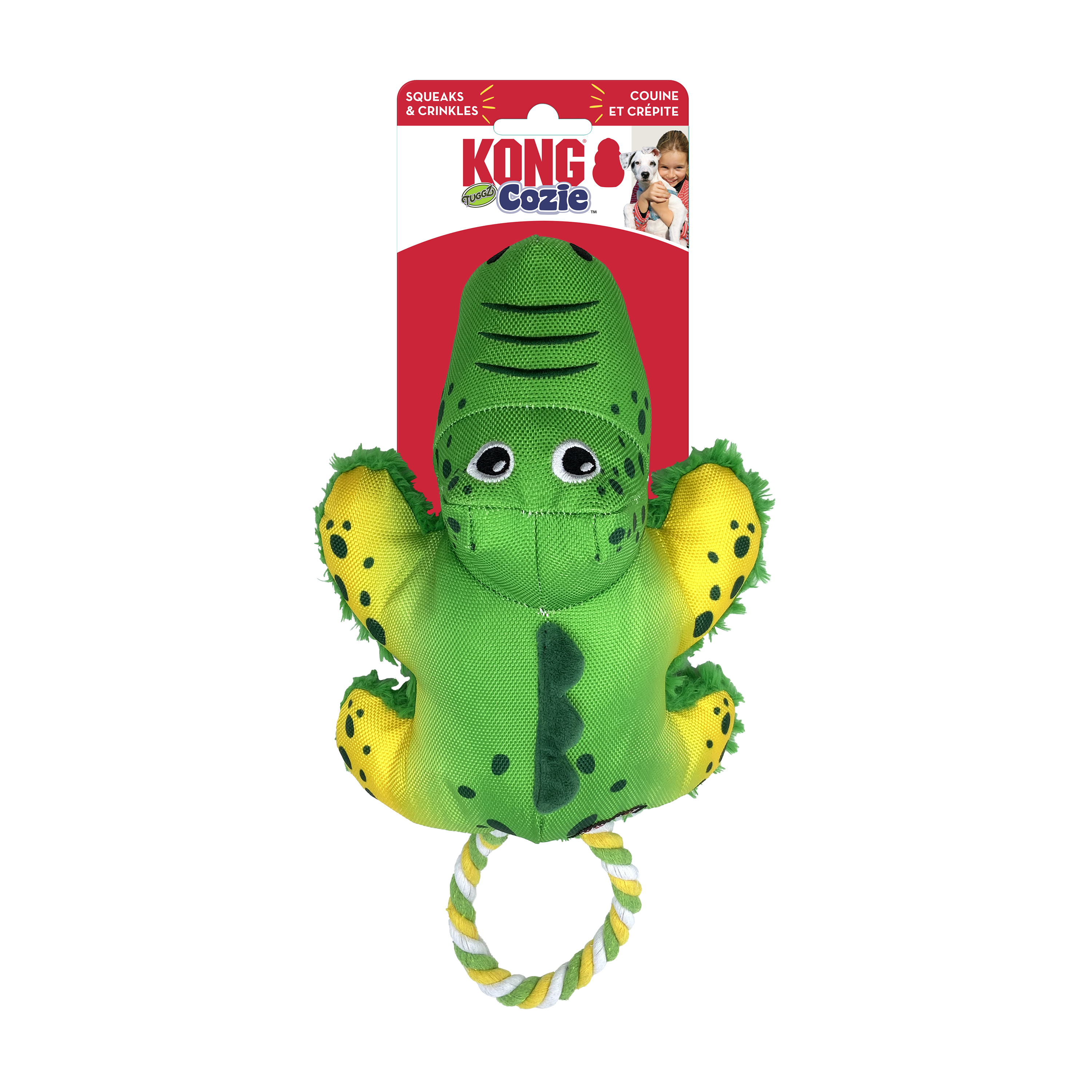 KONG Dog Toys Cozie Tuggz Alligator