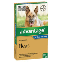 Advantage Fleas carton for dogs over 25kg, blue band, single pack