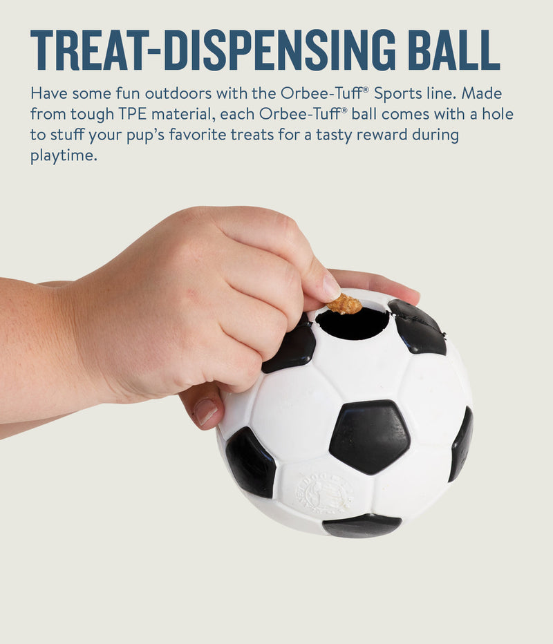 Planet Dog Orbee-Tuff Soccer Ball Treat-Dispensing Dog Chew Toy