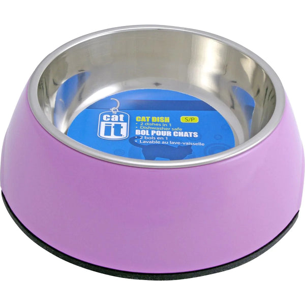 Catit 2 In 1 Style Durable Cat Bowl Small 350ml - Pink