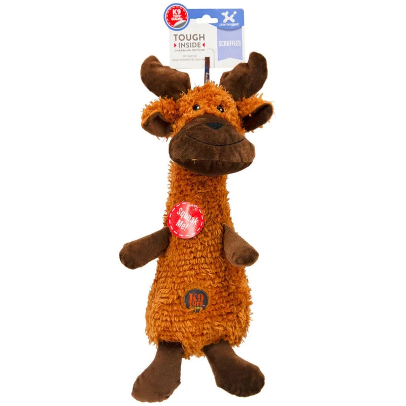 Charming Pet Scruffles Textured Squeaker Dog Toy Large - Moose