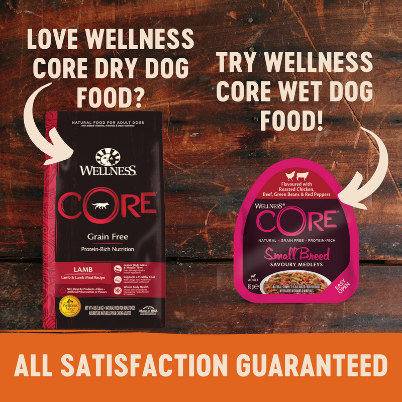 Wellness Core Wet Dog Food Small Breed Savoury Medleys Roasted Chicken, Beef, Green Beans & Red Peppers