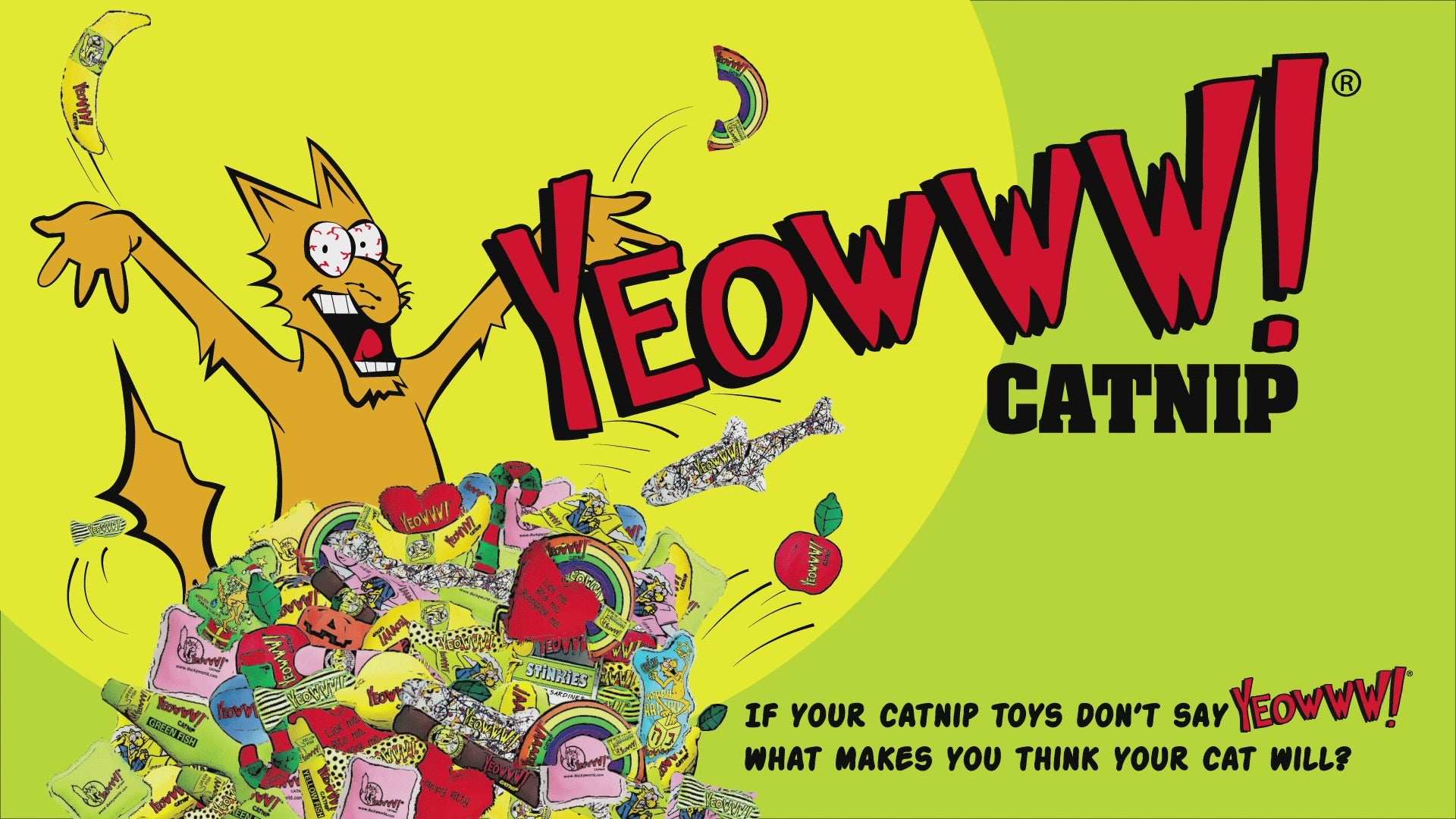 Yeowww! Catnip Cat Toys - Hearrrt Attacks Happy Kitty 02