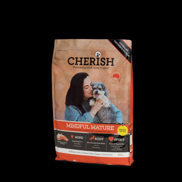 Cherish Mindful Mature Dog Food - 8kg | PeekAPaw Pet Supplies