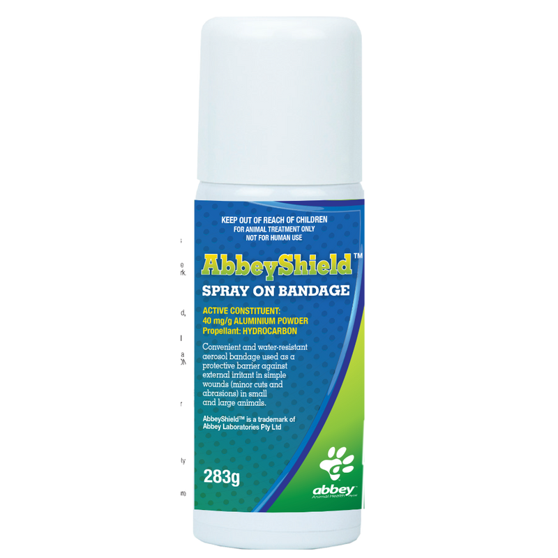 Abbey Animal Health Abbeysheild Spray On Bandage - 75g | PeekAPaw Pet Supplies