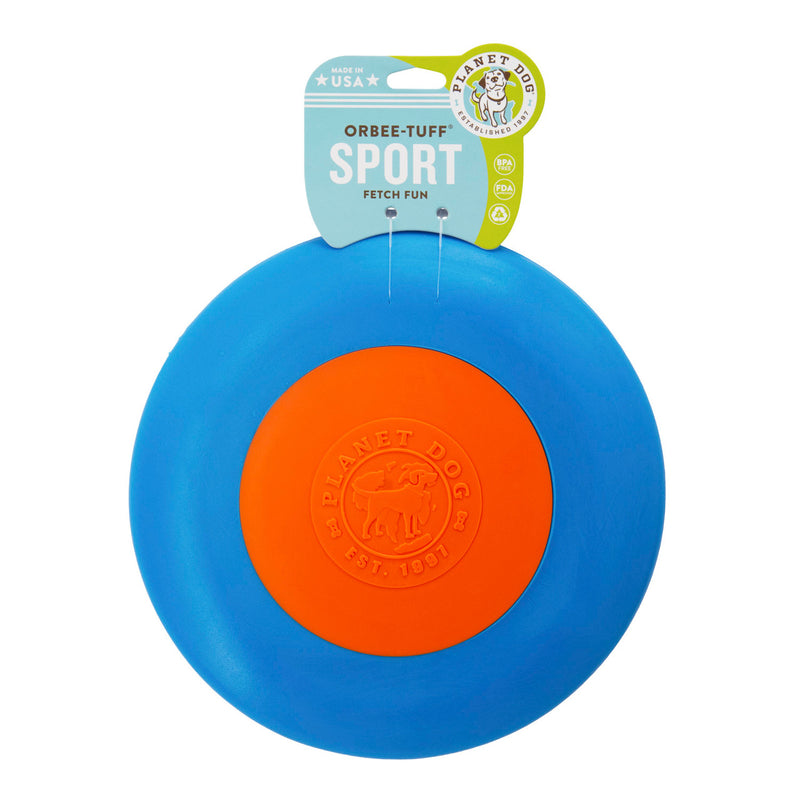 Planet Dog Orbee-Tuff Zoom Flyer Disc Dog Fetch Toy Blue & Orange