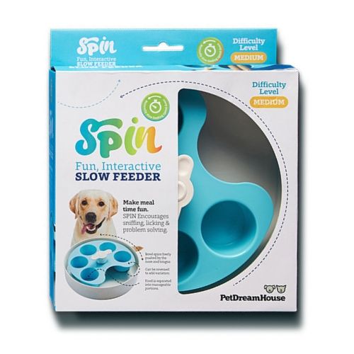Pet DreamHouse SPIN Interactive Adjustable Slow Feeder Bowl - Cups
