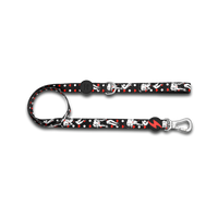 Dashi x Betty Boop Classy Betty dog lead in black with Betty Boop print, bolt tag and silver trigger clip