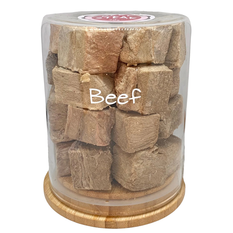 Freezy Paws Freeze Dried Beef Steak Pet Treats for Cats & Dogs 02