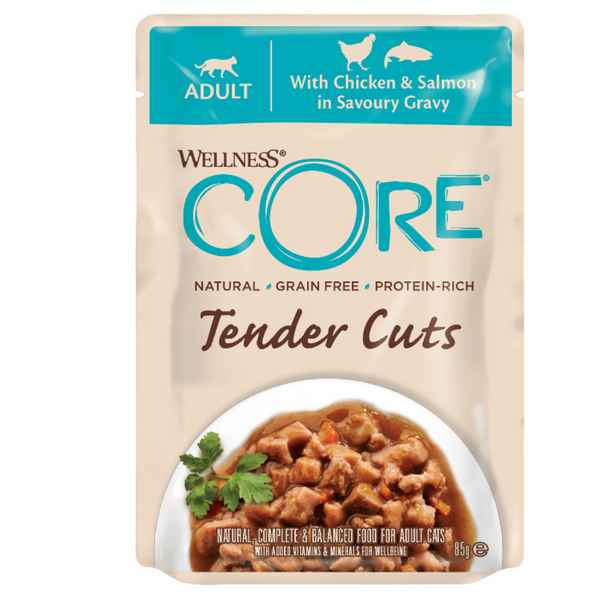 Wellness Core Wet Cat Food Tender Cuts With Chicken & Salmon In Savoury Gravy by Peekapaw