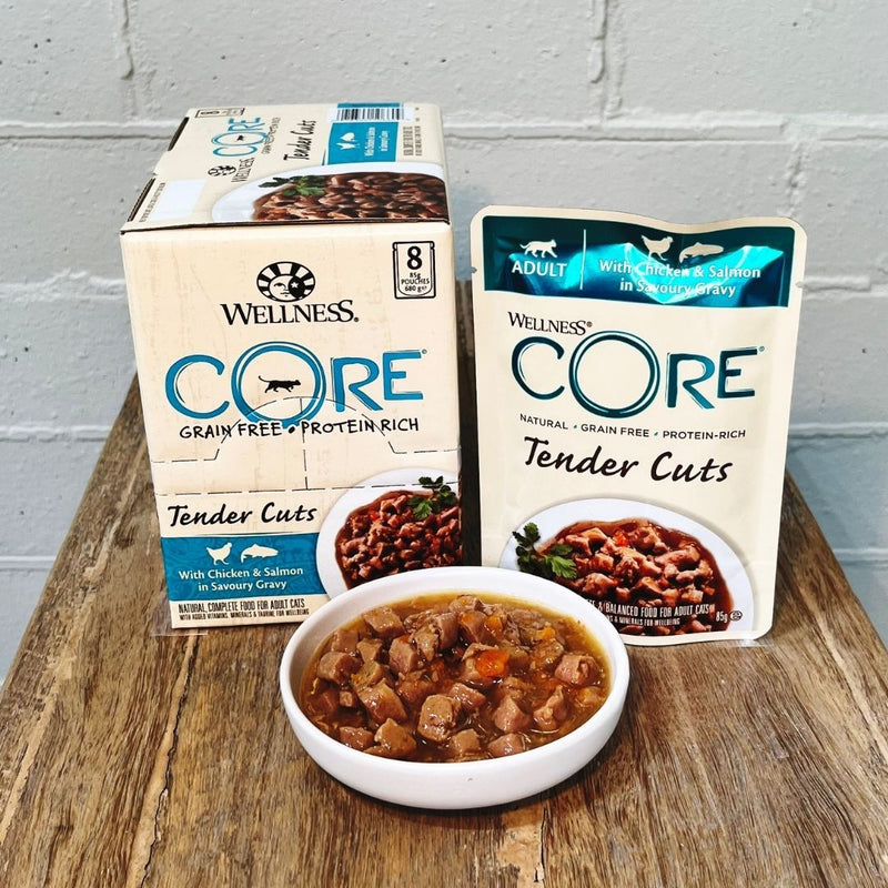 Wellness Core Wet Cat Food Tender Cuts With Chicken & Salmon In Savoury Gravy