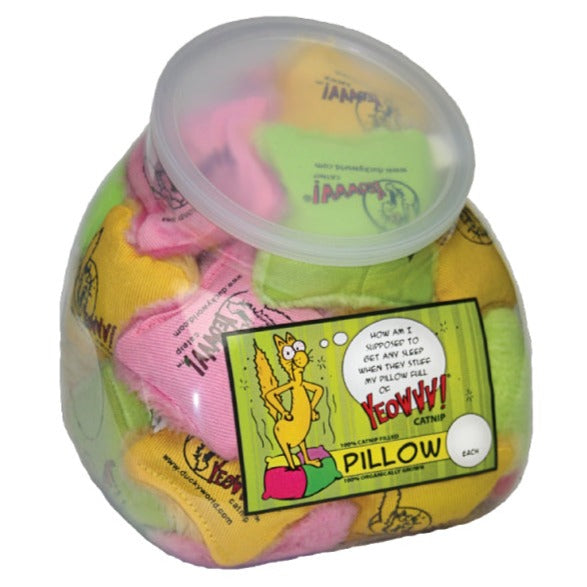 Yeowww! Catnip Cat Toys - Pillows Jug of 24 Assorted Toys 01