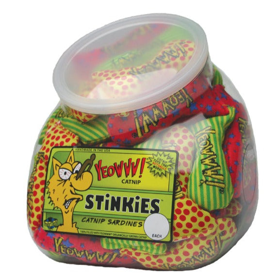 Yeowww! Catnip Cat Toys - Fish Bowl Display with 51 Stinkies 01