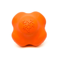 SodaPup Crazy Bounce, orange four-lobed rubber bouncing ball