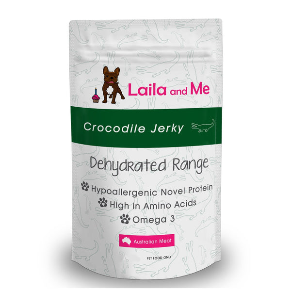 Laila & Me Dehydrated Range Dog Treat Crocodile Jerky