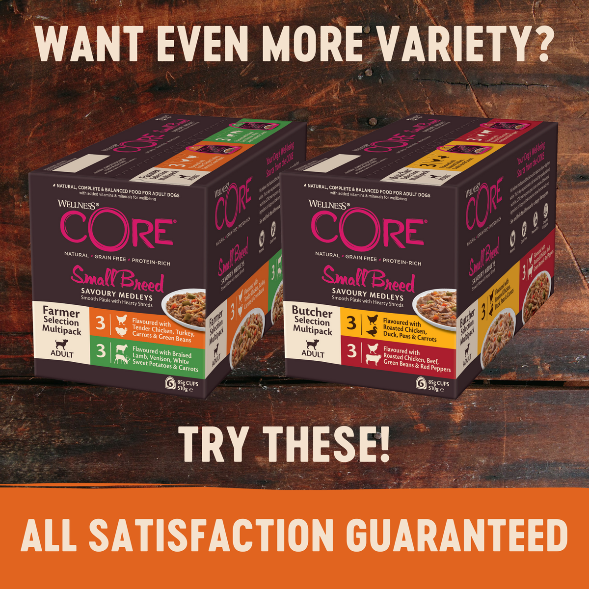 Wellness Core Wet Dog Food Small Breed Savoury Medleys Farmer Selection Multipack