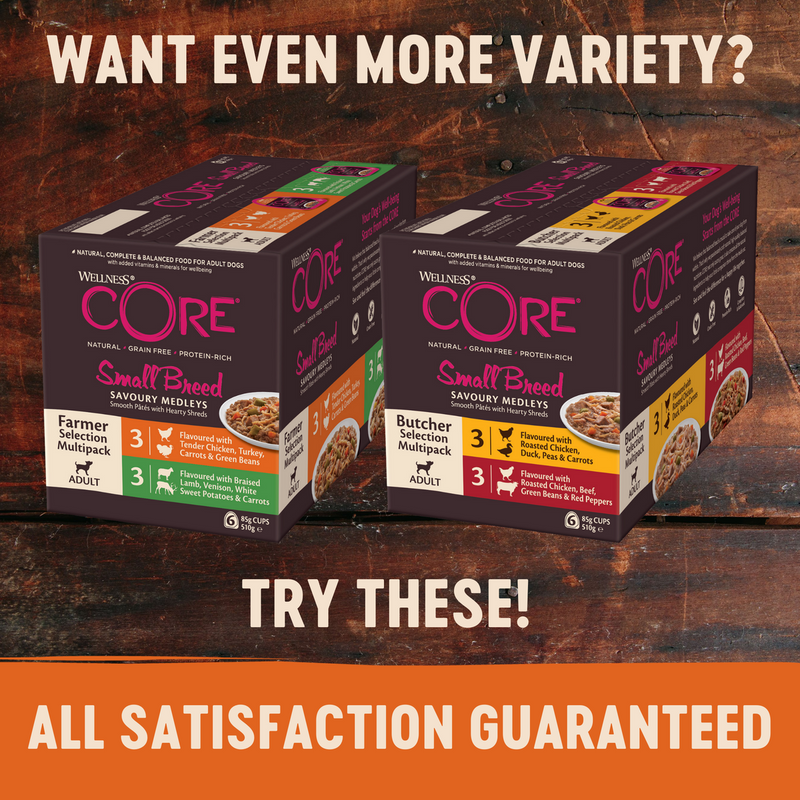 Wellness Core Wet Dog Food Small Breed Savoury Medleys Farmer Selection Multipack