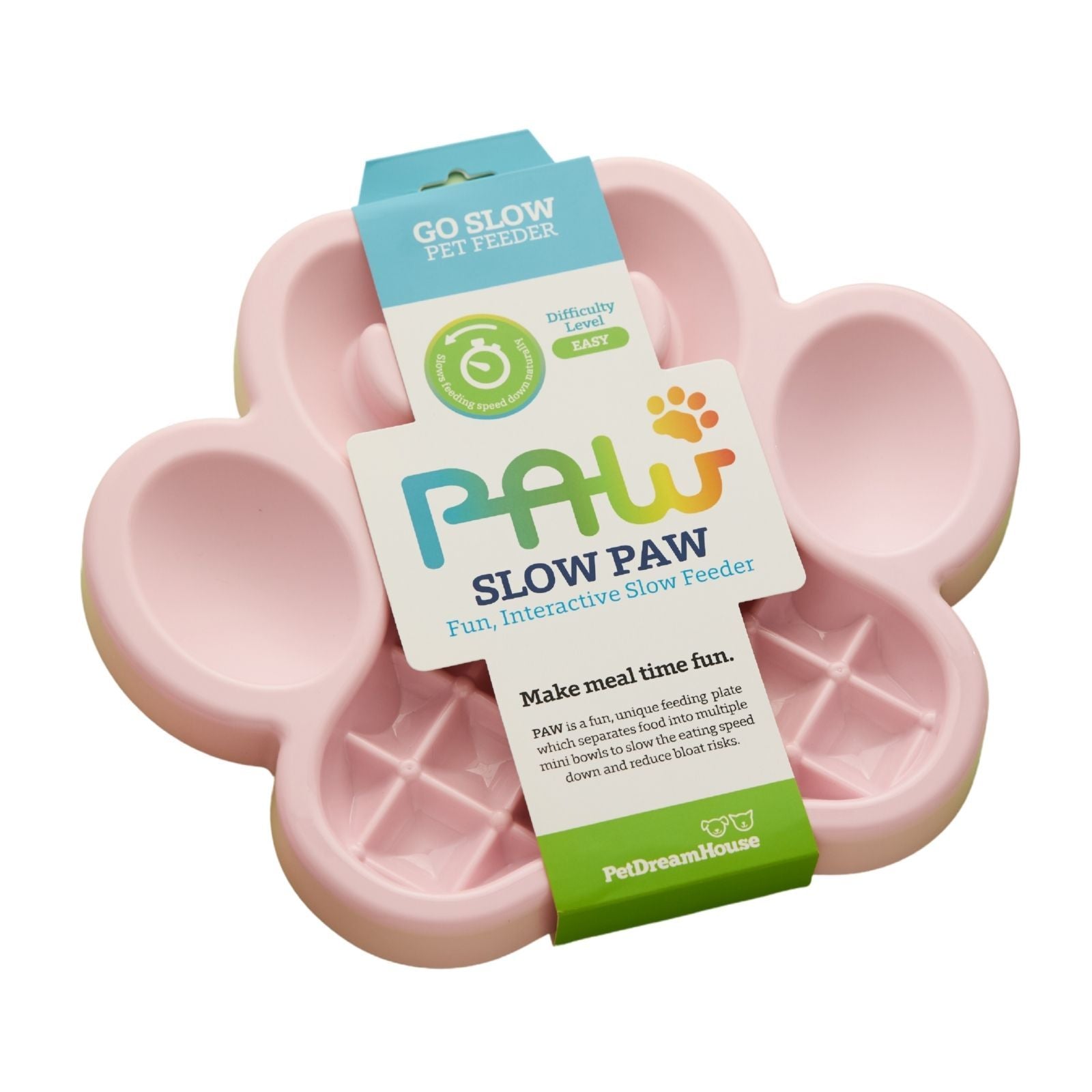 Pet DreamHouse PAW 2-in-1 Slow Feeder Bowl & Lick Pad Combo