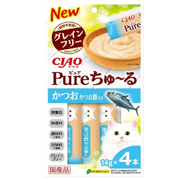 Ciao Cat Treats Churu Pure Bonito Recipe 14g x 4
