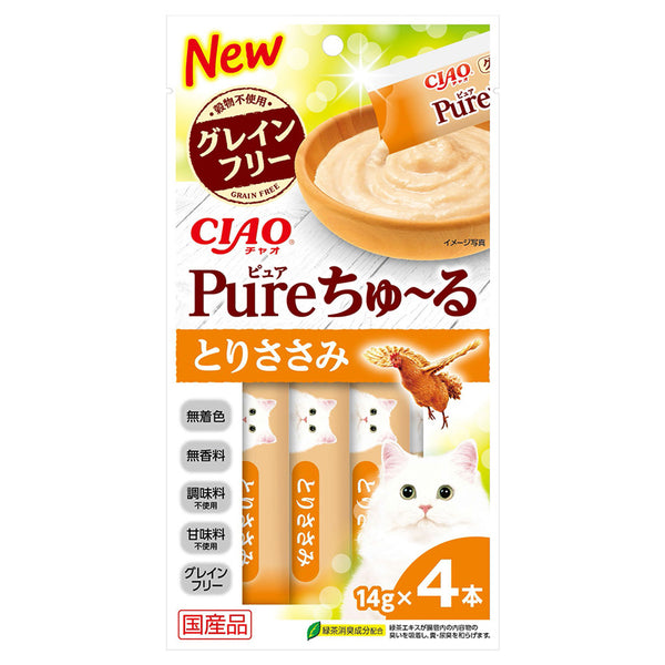 Ciao Cat Treats Pure Churu Chicken Recipe 14g x 4