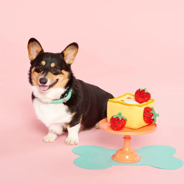Zippy Paws Dog Toys Plush Burrow - Strawberry Waffles 03