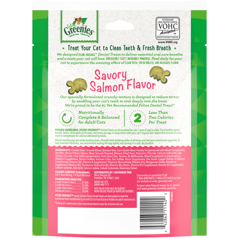 GREENIES Feline Dental Cat Treat Savoury Salmon Flavour 05