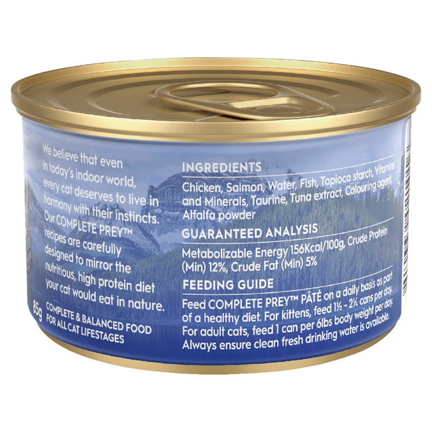 Trilogy Wet Adult Cat Food Complete Prey Pate Alaskan Salmon