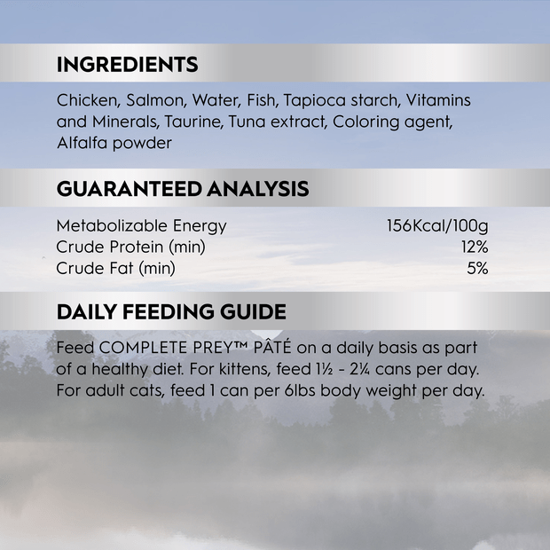 Trilogy Wet Adult Cat Food Complete Prey Pate Alaskan Salmon