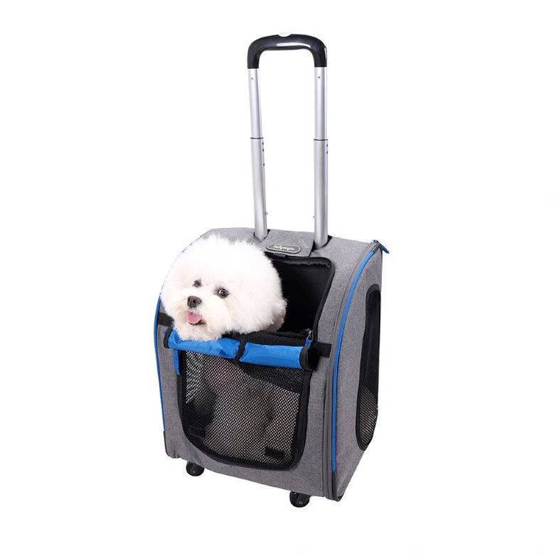 Ibiyaya Wheeled Backpack Parallel Transport Pet Trolley 21