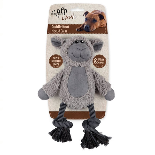 All for Paws AFP Dog Cuddle Dental Sheep Toy With Rope