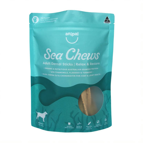 Anipal Sea Chews Dental Sticks Treats| Relax & Restore for Adult Dogs