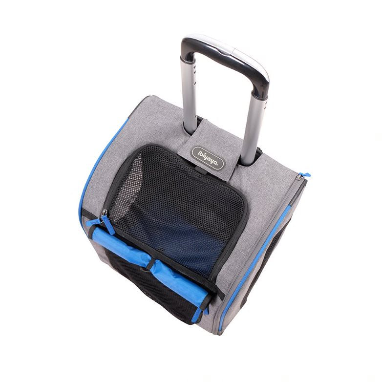 Ibiyaya Wheeled Backpack Parallel Transport Pet Trolley 17