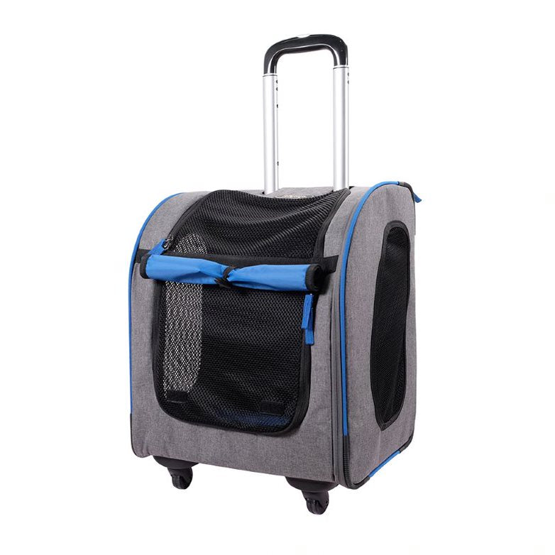 Ibiyaya Wheeled Backpack Parallel Transport Pet Trolley 12