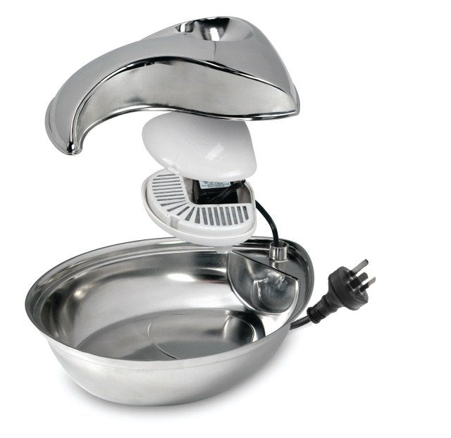 Pioneer Pet Stainless Steel RainDrop Drinking Fountain 2.8 Litres 6027