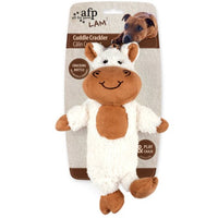All for Paws AFP LAM Cuddle Crackler horse plush dog toy on its printed header card