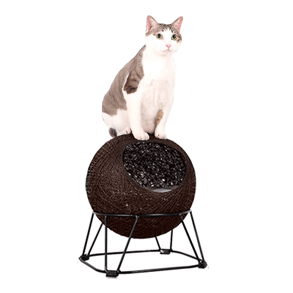 Ibiyaya Zentagle Stand Elevated Bed Woven Cat Sleeping Pet Cave 08